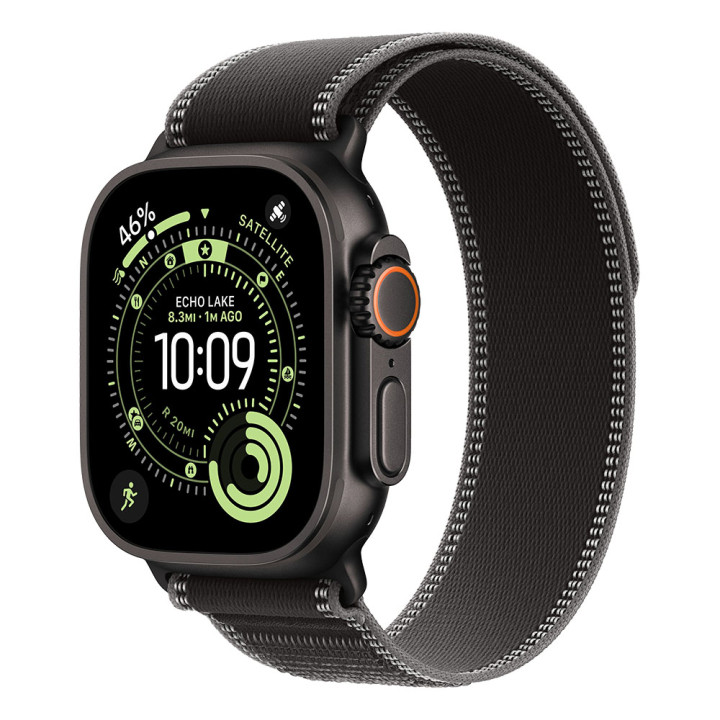 Смарт часовник Apple Watch Ultra 3, Cellular, 49mm, Black Titanium Case, Black/Charcoal Trail Loop S/M - mf1d4qc/a - 1