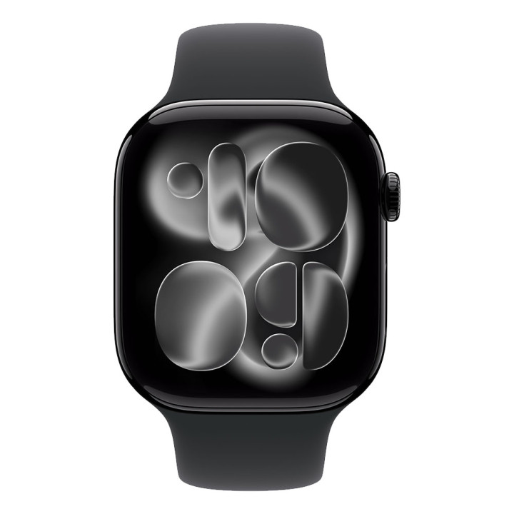 Смарт часовник Apple Watch S11 GPS, 46mm, Jet Black алуминиев корпус, Black Sport Band S/M - meuw4mp/a - 3