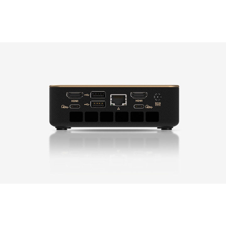 Мини компютър Sapphire Edge AI 340, AMD Ryzen AI 5 340, без RAM (до 96GB DDR5-5600 SO-DIMM), без SSD (2 × M.2 NVMe), Wi-Fi 6E, B