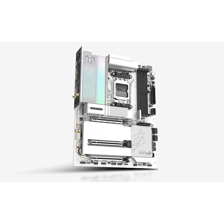Дънна платка Sapphire NITRO+ X870E PhantomLink Polar Edition, Socket AM5, 4 × DDR5, PCIe 5.0 x16, 4 × M.2, Wi-Fi 7, ATX - 52122-