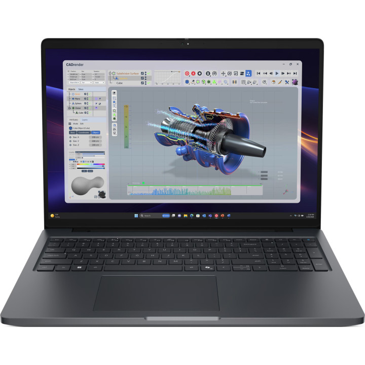 Лаптоп Dell Pro Precision 5 16 PW516261, 16.0" FHD+ WVA, Intel Core Ultra 7 366H vPro, 32GB LPCAMM2, 512GB SSD, Ubuntu - PW51626