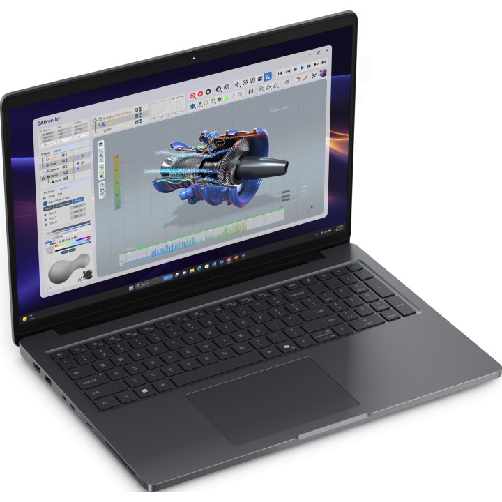 Лаптоп Dell Pro Precision 5 16 PW516261, 16.0" FHD+ WVA, Intel Core Ultra 7 366H vPro, 32GB LPCAMM2, 512GB SSD, Ubuntu - PW51626