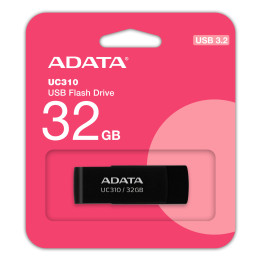 USB флаш памет ADATA UC310, 32GB USB 3.2 Gen 1 Type-A, Black - UC310-32G-RBK - 1