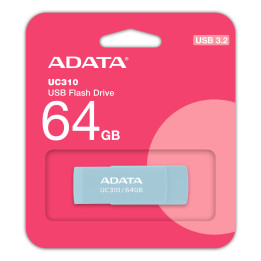 USB флаш памет ADATA UC310, 64GB USB 3.2 Gen 1 Type-A, 100MB/s, Blue - UC310-64G-RBU - 1