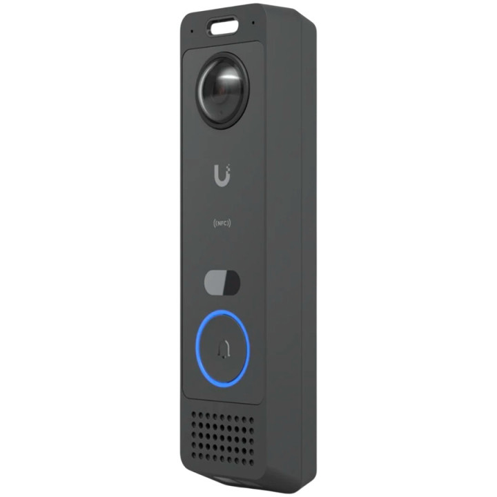 Смарт видеозвънец Ubiquiti UniFi Protect G6 Entry, 5MP, 2560x1920, 30fps, PoE+, IP55, Two-way audio, AI детекции, NFC четец, Blu