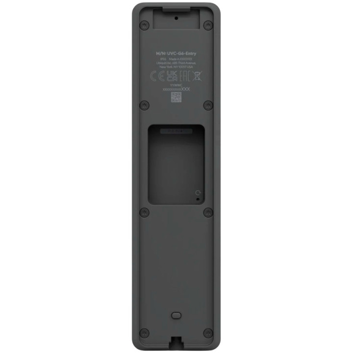 Смарт видеозвънец Ubiquiti UniFi Protect G6 Entry, 5MP, 2560x1920, 30fps, PoE+, IP55, Two-way audio, AI детекции, NFC четец, Blu