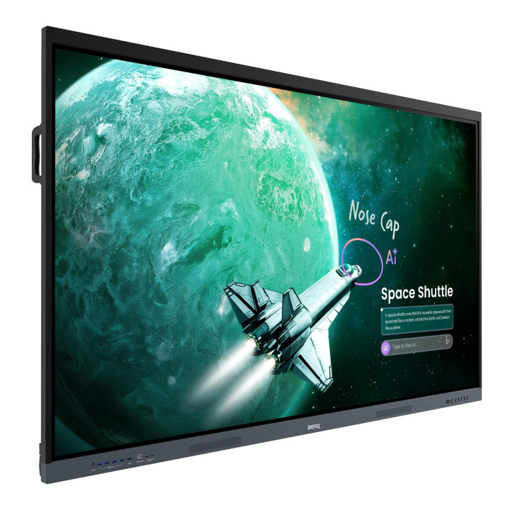 Интерактивен дисплей BenQ RE8605E, 86" 4K UHD (3840 x 2160) Precision IR, 450 cd/m2, 1200:1, 50 допира, Android 16 - 9H.FD9TK.DE