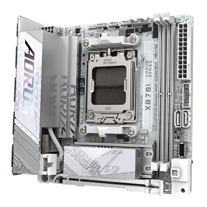 Дънна платка GIGABYTE X870I AORUS PRO ICE WIFI 7, Socket AM5, AMD X870, DDR5, Wi-Fi 7, Mini ITX - 5