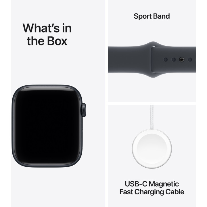 Смарт часовник Apple Watch SE 3 GPS, 40mm Midnight алуминиев корпус, Midnight Sport Band размер S/M - meh94mp/a - 4