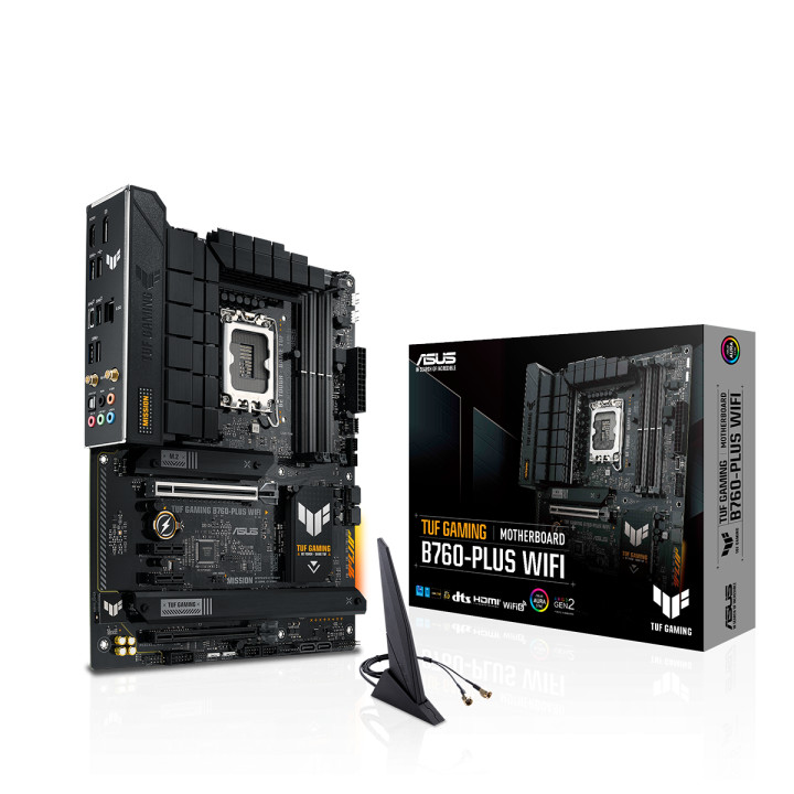 Дънна платка Asus TUF GAMING B760-PLUS WIFI DDR5, LGA 1700 ATX, 4x DDR5, PCIe 5.0, WiFi 6, Aura Sync RGB