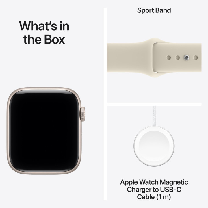 Смарт часовник Apple Watch SE 3 Cellular, 40mm, Starlight Aluminium, Sand Sport Band M/L - MJLE4MP/A - 4
