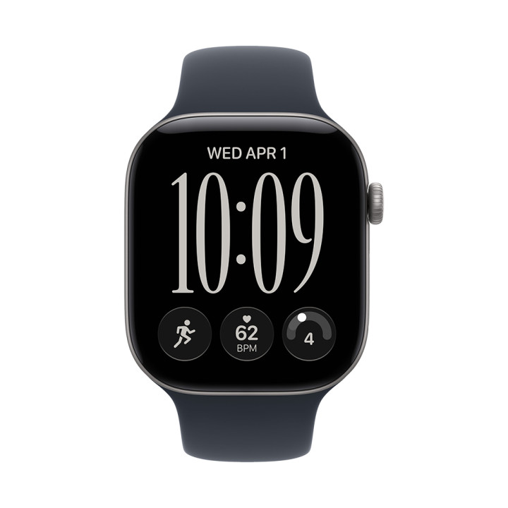 Смарт часовник Apple Watch S12, Cellular 46mm, Space Grey, алуминиев корпус, Navy Blue Sport Band M/L - MJG74MP/A - 3