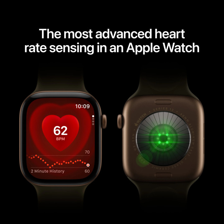 Смарт часовник Apple Watch S12, Cellular 46mm, Space Grey, алуминиев корпус, Navy Blue Sport Band M/L - MJG74MP/A - 5