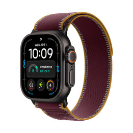 Смарт часовник Apple Watch Ultra 4, 49mm, Cellular, Black Titanium, Burgundy Trail Loop S/M - MJC34QH/A - 1