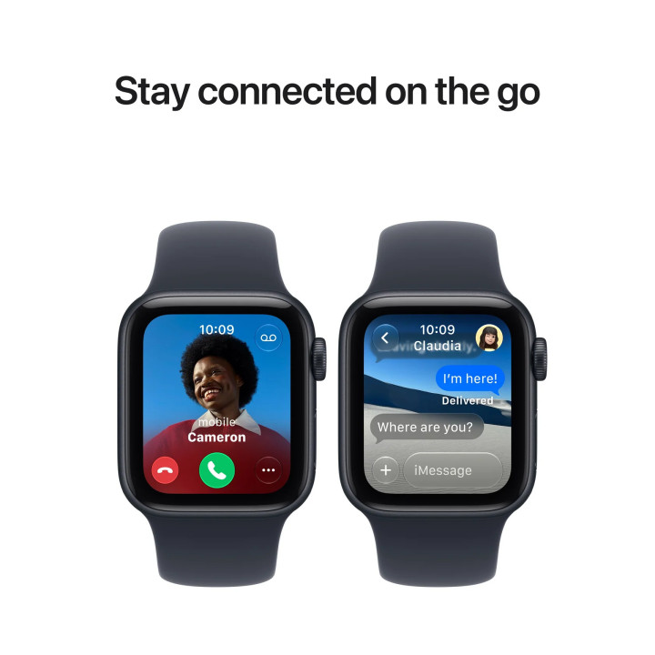 Смарт часовник Apple Watch SE3 v2, GPS, 40mm, Midnight алуминий, Navy Blue Sport Band S/M - mjky4mp/a - 7