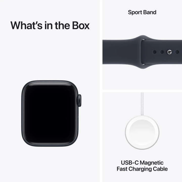 Смарт часовник Apple Watch SE3 v2 GPS, 40mm, Midnight алуминий, Navy Blue Sport Band M/L - MJL14MP/A - 7