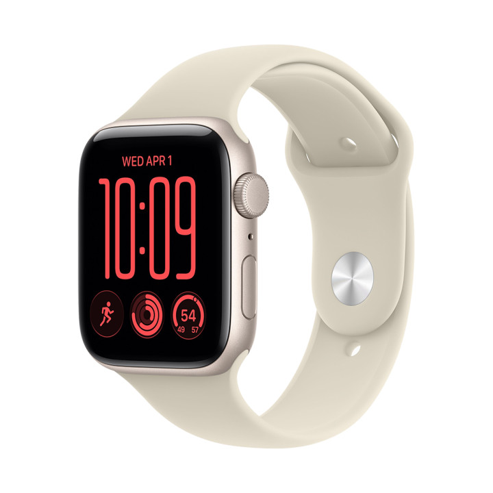 Смарт часовник Apple Watch SE3 GPS, 44mm, Starlight алуминий, Sand Sport Band S/M - MJL34MP - 1