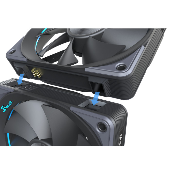 Комплект вентилатори Seasonic MagFlow 1225 PWM Fan - 120mm, Triple Kit - 1YFNDF1RT3A10W