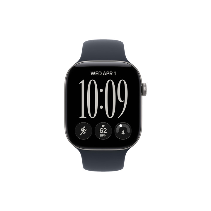 Смарт часовник Apple Watch S12, GPS, 42mm, Space Grey алуминий, Navy Blue Sport Band S/M - MJE74MP/A - 3