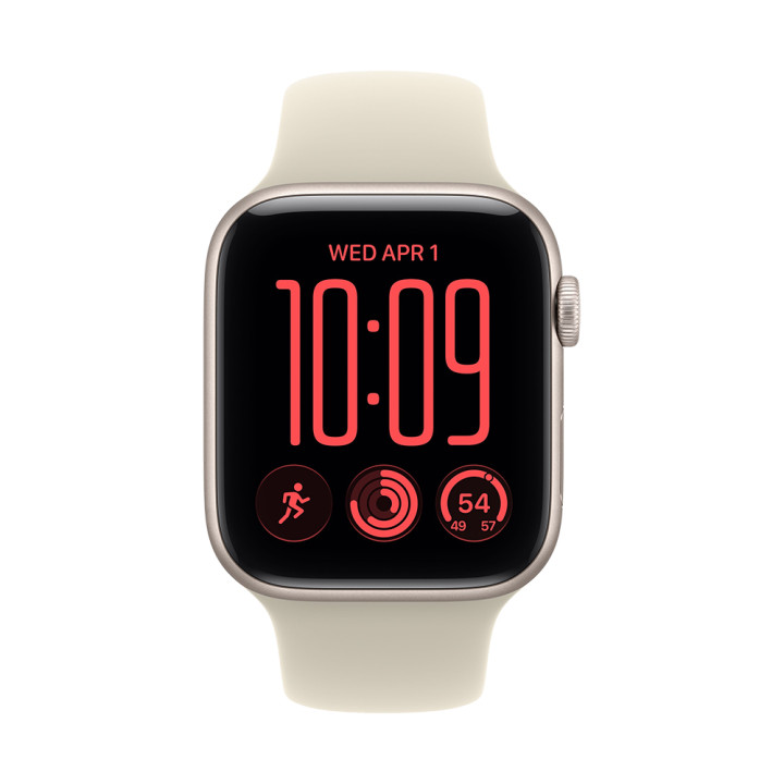 Смарт часовник Apple Watch SE3 v2, GPS, 44mm Starlight Aluminium, Sand Sport Band M/L - MJL54MP/A - 2