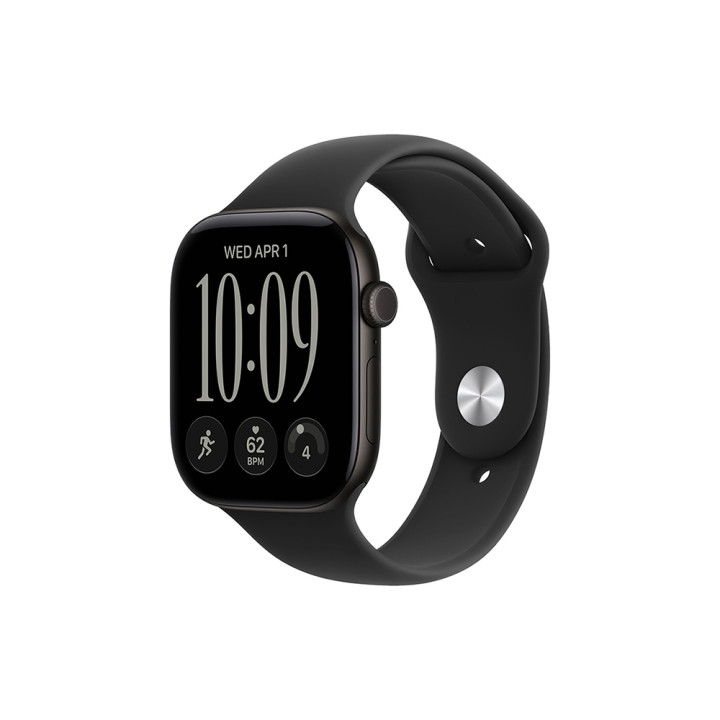 Смарт часовник Apple Watch S12, GPS, 42mm, Black Aluminium Case, Black Sport Band S/M - mjea4mp/a - 1