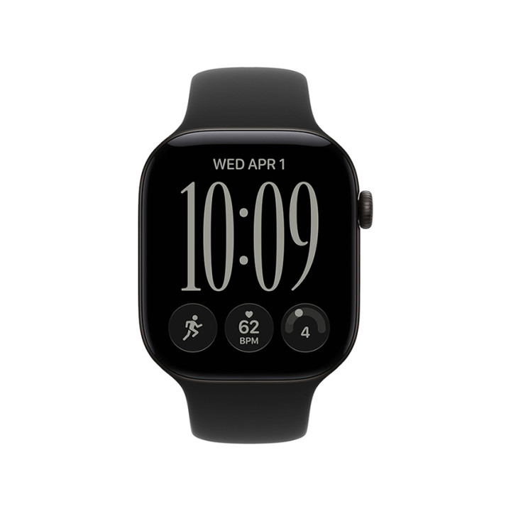 Смарт часовник Apple Watch S12, GPS, 42mm, Black Aluminium Case, Black Sport Band S/M - mjea4mp/a - 3