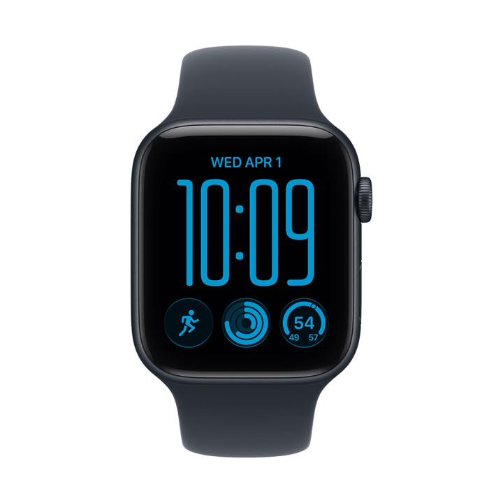 Смарт часовник Apple Watch SE 3 GPS, 44mm, Midnight алуминий, Navy Blue Sport Band M/L - MJL94MP/A - 3