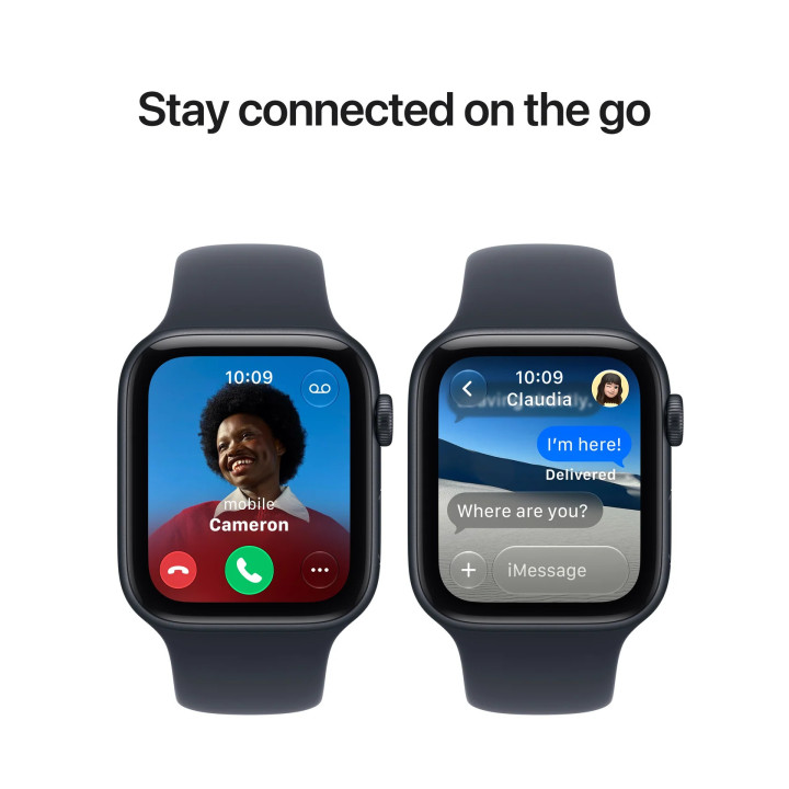 Смарт часовник Apple Watch SE 3 GPS, 44mm, Midnight алуминий, Navy Blue Sport Band M/L - MJL94MP/A - 6
