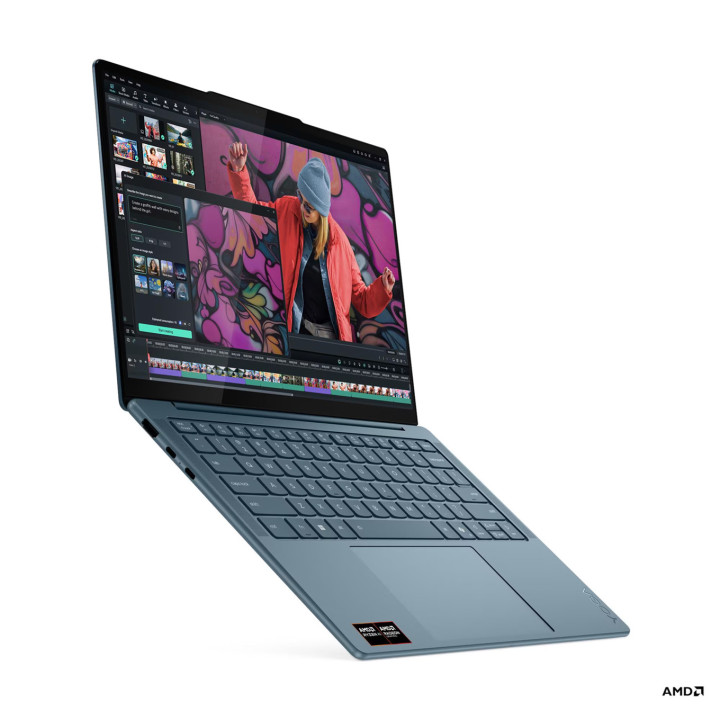 Лаптоп Lenovo Yoga Slim 7 14AKP10, 14" WUXGA OLED, Ryzen AI 5 330, 16GB LPDDR5X, 512GB SSD - 83JY00BABM - 2
