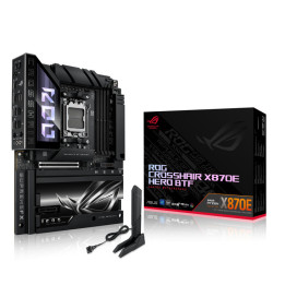 Дънна платка ASUS ROG Crosshair X870E Hero BTF, AMD X870E, AM5, DDR5, ATX, Wi-Fi 7 - 90MB1MX0-M0EAY0 - 1
