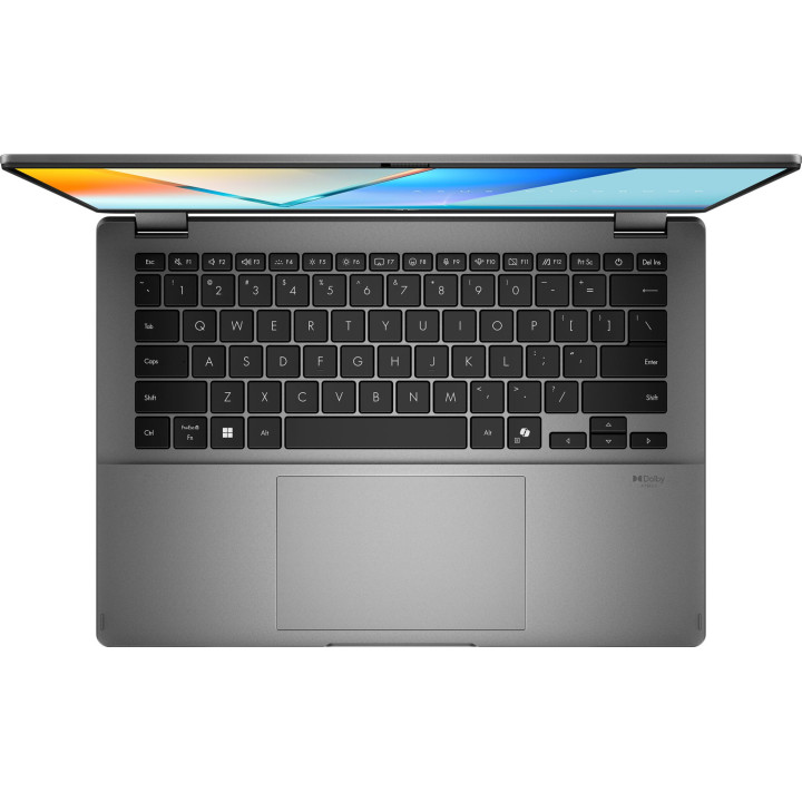 Лаптоп ASUS Vivobook 14 Flip TP3407SA-SG178W, 14" WUXGA OLED Touch, Core Ultra 7 256V, 16GB, 512GB SSD, Win 11 Home - 90NB14Y1-M
