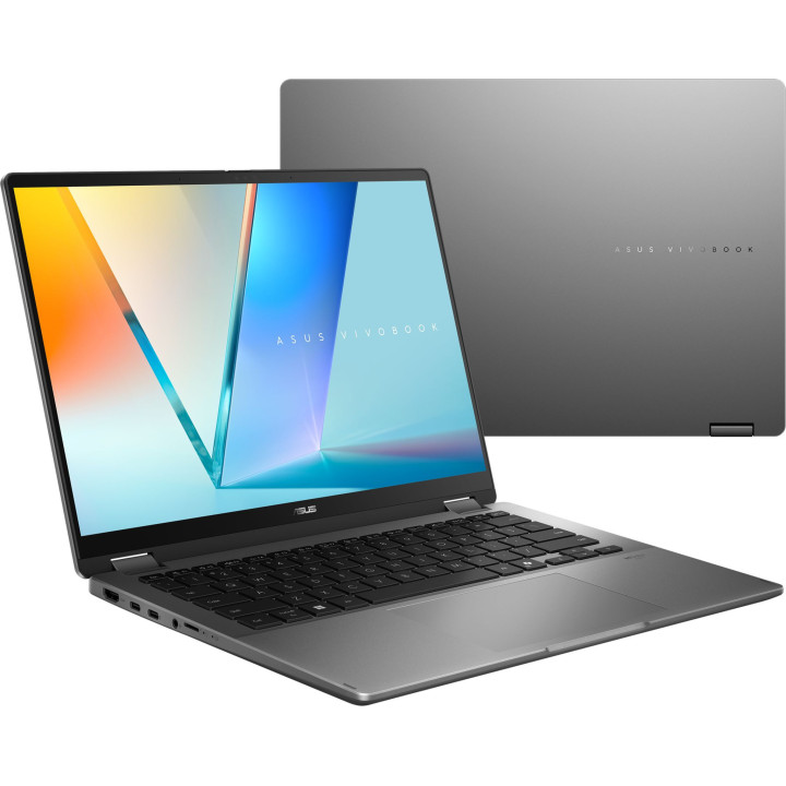 Лаптоп ASUS Vivobook 14 Flip TP3407SA-SG178W, 14" WUXGA OLED Touch, Core Ultra 7 256V, 16GB, 512GB SSD, Win 11 Home - 90NB14Y1-M