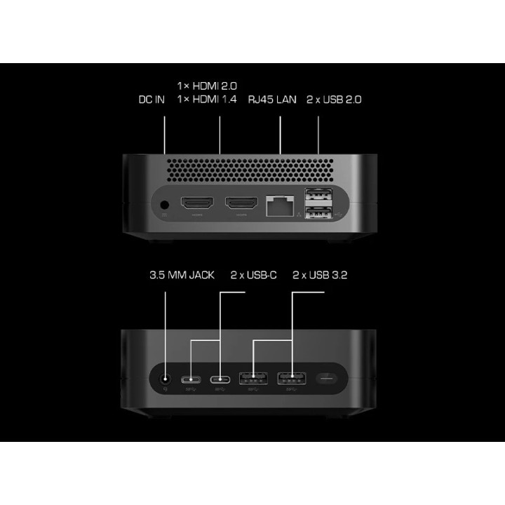 Мини компютър Prestigio Solutions PSMPC103, Intel Core i3-1215U, 16GB DDR4 3200MHz, 256GB NVMe SSD, Wi-Fi 6 - PSMPC103_16256GB -