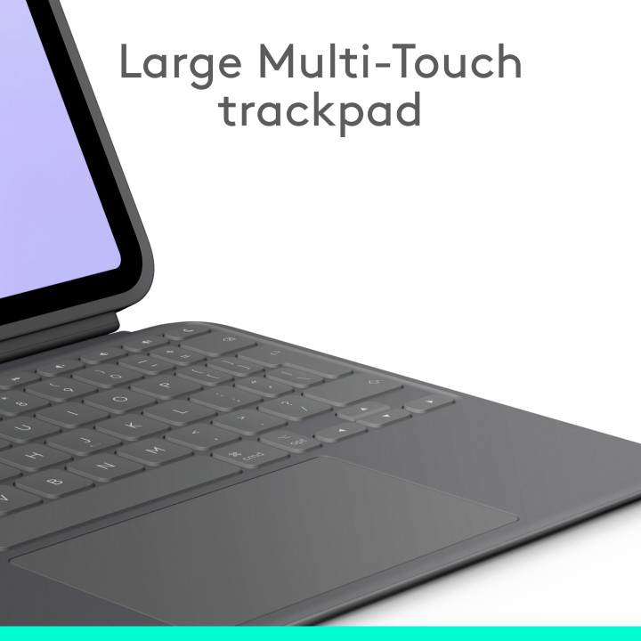 Калъф с клавиатура Logitech Combo Touch, за iPad Pro 11" (M4), Graphite, US подредба - 920-012831 - 3