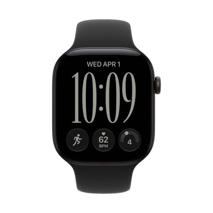 Смарт часовник Apple Watch S12 GPS, 46mm, Black Aluminium Case, Black Sport Band M/L - mjel4mp/a - 3