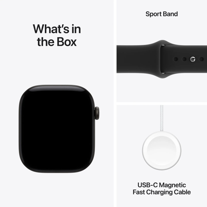 Смарт часовник Apple Watch S12 GPS, 46mm, Black Aluminium Case, Black Sport Band M/L - mjel4mp/a - 8