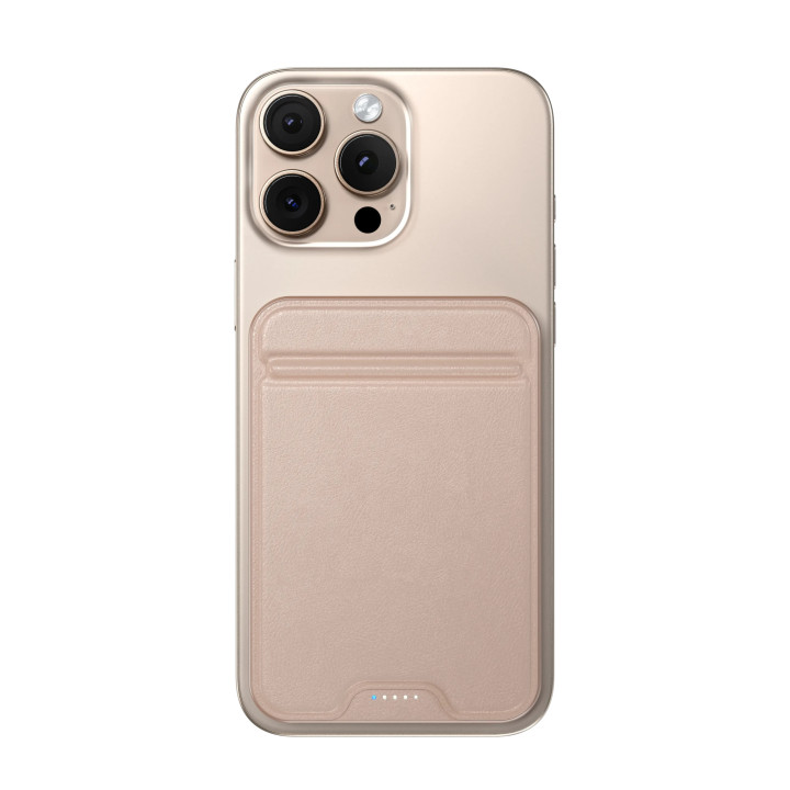 Външна батерия Satechi Qi2 Magnetic Power Bank, 5000mAh, с магнитно безжично зареждане и стойка, Desert Rose - ST-B5Q2SR - 2