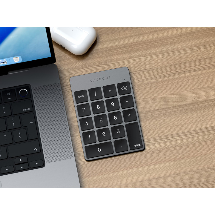 Безжична цифрова клавиатура Satechi Slim, Space Gray - ST-KSALKPM - 3
