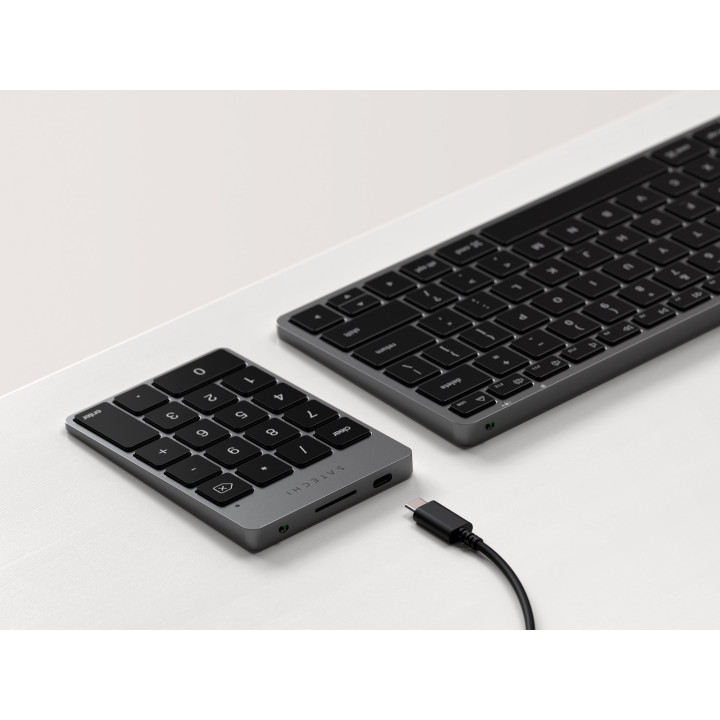 Безжична цифрова клавиатура Satechi Slim, Space Gray - ST-KSALKPM - 9