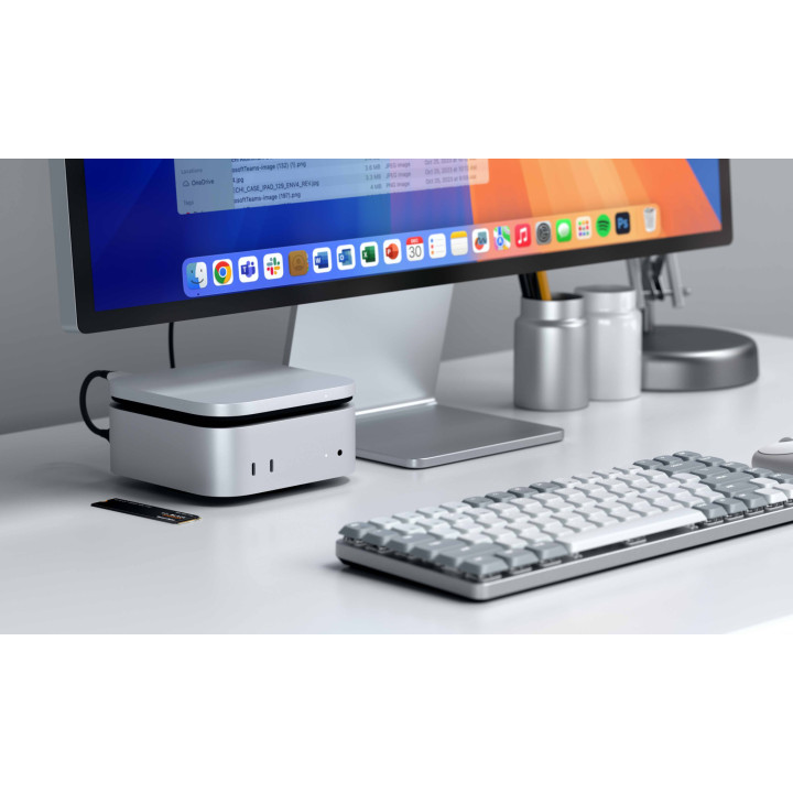 Кутия за SSD Satechi USB4 Slim, NVMe M.2, USB4 40Gbps, Grey - ST-EU4SNSS - 5