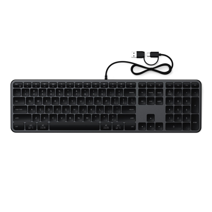Жична клавиатура Satechi Slim LX3, US English, Space Black - ST-KULX3C-EN - 1