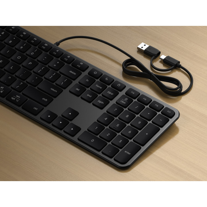 Жична клавиатура Satechi Slim LX3, US English, Space Black - ST-KULX3C-EN - 2