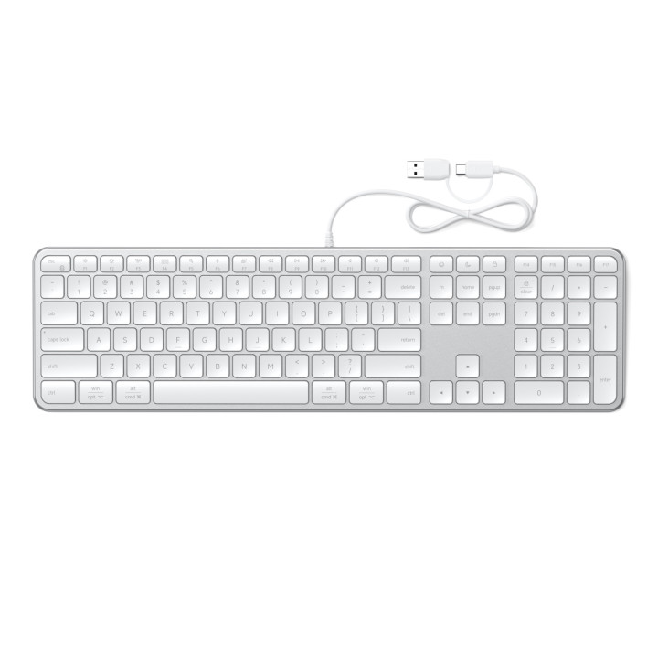 Жична клавиатура Satechi Slim LX3, US English, Silver - ST-KULX3S-EN - 1