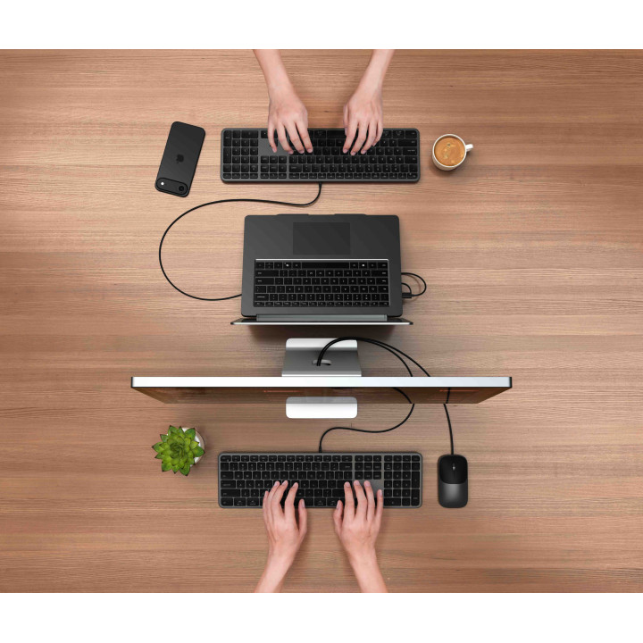 Жична клавиатура Satechi Slim LX3, US English, Space Black - ST-KULX3C-EN - 3