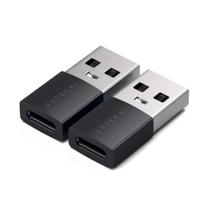 Адаптер Satechi 2x USB-A към USB-C, алуминиев, Space Black - ST-A2TAUCC - 7