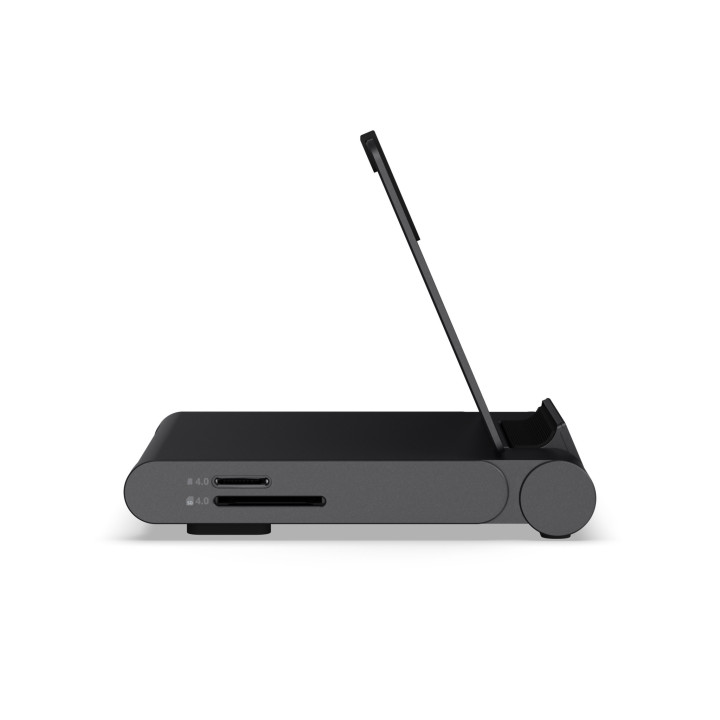 USB хъб Satechi OntheGo Foldable Stand, 4K 60Hz HDMI, 100W USB-C PD, 2x 10Gbps USB-C, USB-A, UHS-II SD и microSD четец, Space Bl