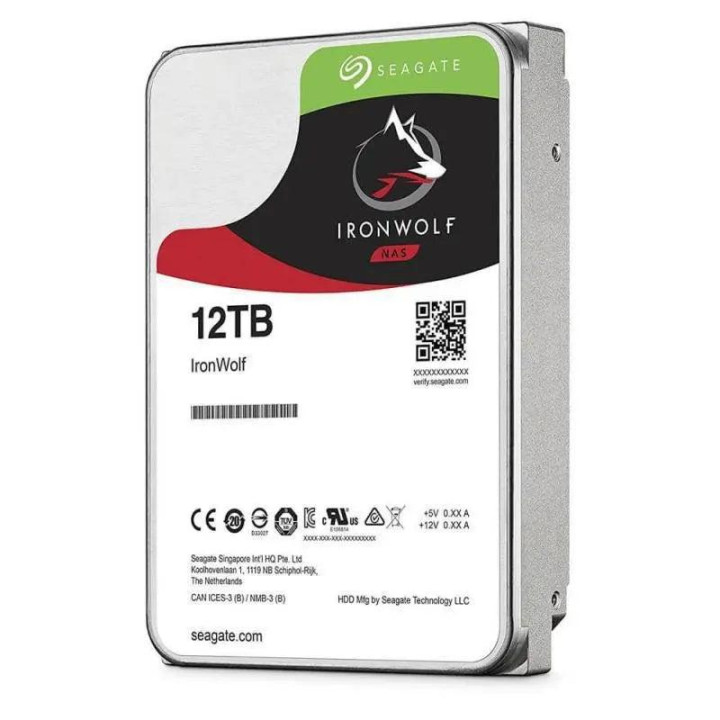 Твърд диск Seagate IronWolf ST12000VN0008, 12TB, 3.5", SATA III, 7200rpm, 256MB - Recertified - 1