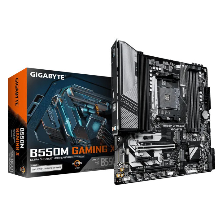Дънна платка GIGABYTE B550M GAMING X, AMD B550, Socket AM4, 4x DDR4, Micro ATX - 1