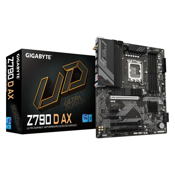Дънна платка GIGABYTE Z790 D AX, Intel LGA1700, Z790, DDR5, ATX, Wi-Fi 6E - 1
