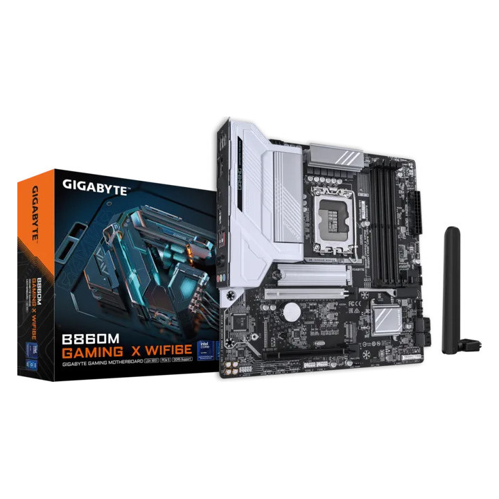 Дънна платка GIGABYTE B860M GAMING X WIFI6E, Intel B860, LGA1851, 4x DDR5, Micro ATX - 1